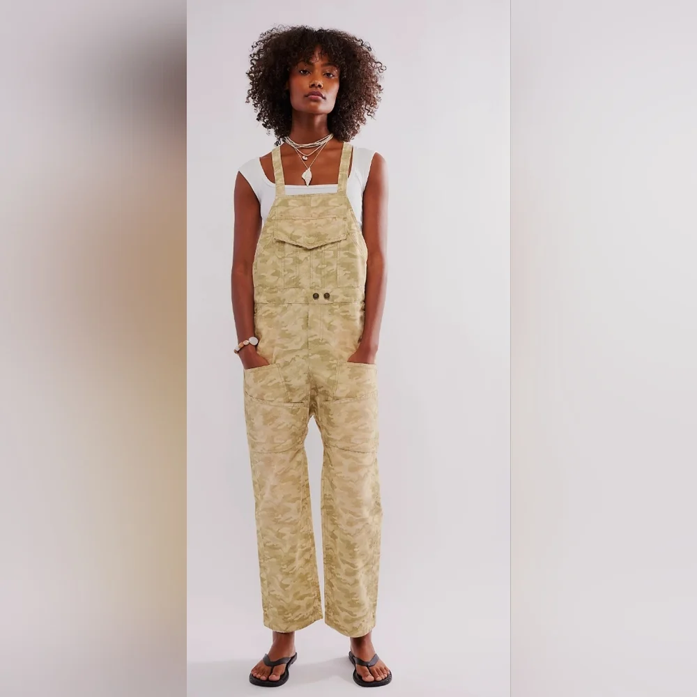NWT M We The Free - Way It Goes Camo Harem Overalls - Picture 2 of 9